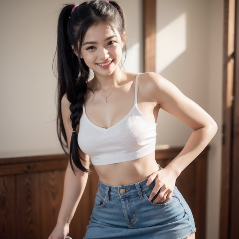 Image porno generated by IA (6380211) Categories: ,HD Plus,Alone Girl,Asian,Black Hair,Teen,Smiling girl,Everyday Clothes,Skinny,Little,Mini skirt